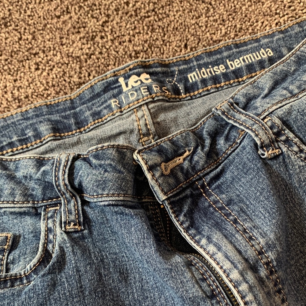 Riders by Lee Women's Midrise Bermuda Jean Shorts - Classic Blue